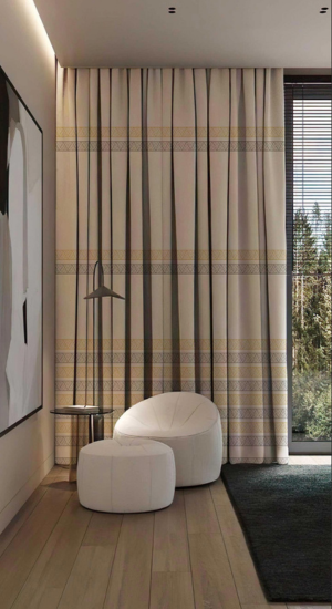 Striped Elegance Designer Curtains