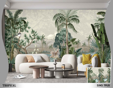 Tropical Oasis Landscape Wallpaper – D.NO. TPL15