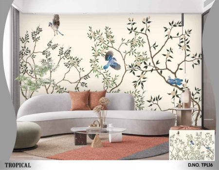Tropical Birds & Branches Wallpaper – D.NO. TPL16