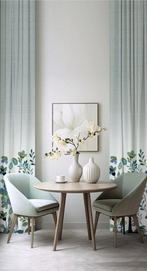 Botanical Elegance Designer Curtains