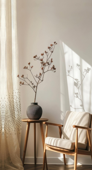 Minimalist Sheer Curtains with Subtle Detailing