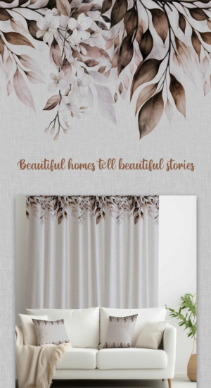Floral Elegance Designer Curtains
