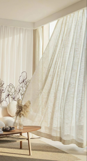 Sheer Floral Accent Curtains