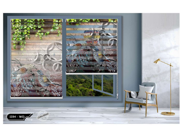 Forest Aviary Zebra Blinds